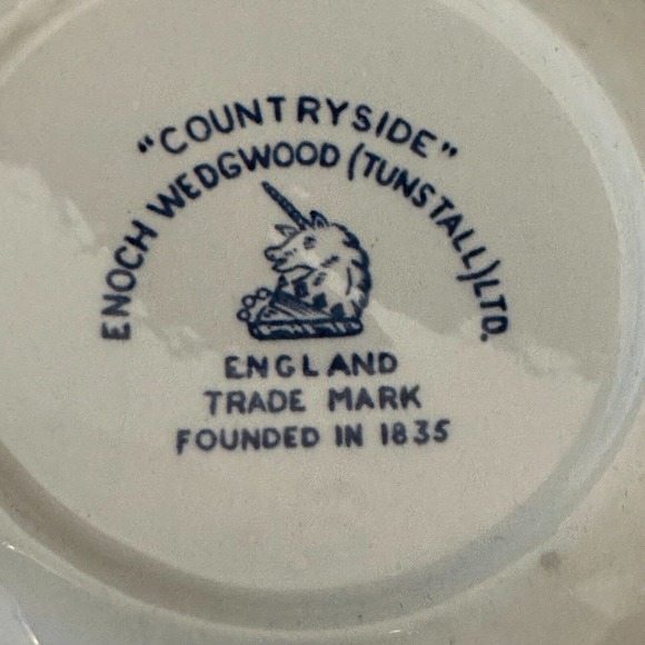 WEDGWOOD "Countryside Blue" Fruit/Dessert (Sauce) Bowl Set of 5 *PHOTOS - Picture 3 of 8